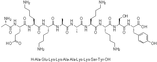 CAS # 1188513-06-5, L-Alanyl-L-alpha-glutamyl-L-lysyl-L-lysyl-L-alanyl-L-alanyl-L-lysyl-L-lysyl-L-seryl-L-tyrosine