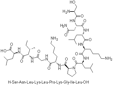 CAS # 1188513-13-4, L-Seryl-L-asparaginyl-L-leucyl-L-lysyl-L-leucyl-L-prolyl-L-lysylglycyl-L-isoleucyl-L-leucine