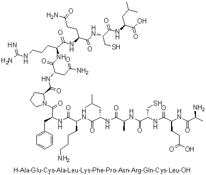 CAS 登录号：1188513-25-8, L-丙氨酰-L-alpha-谷氨酰-L-半胱氨酰-L-丙氨酰-L-亮氨酰-L-赖氨酰-L-苯丙氨酰-L-脯氨酰-L-天冬氨酰胺酰-L-精氨酰-L-谷氨酰胺酰-L-半胱氨酰-L-亮氨酸