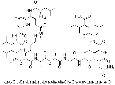 CAS # 1188513-32-7, L-Leucyl-L-alpha-glutamyl-L-seryl-L-leucyl-L-leucyl-L-lysyl-L-alanyl-L-alanylglycylglycyl-L-asparaginyl-L-leucyl-L-leucyl-L-isoleucine