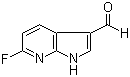 structure of CAS# 1190314-77-2, 6-Fluoro-1H-pyrrolo[2,3-b]pyridine-3-carboxaldehyde