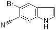 CAS # 1190317-45-3, 5-Bromo-1H-pyrrolo[2,3-b]pyridine-6-carbonitrile