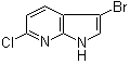 structure of CAS# 1190321-08-4, 3-Bromo-6-chloro-1H-pyrrolo[2,3-b]pyridine