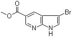 structure of CAS# 1190322-65-6, 3-溴-1H-吡咯并[2,3-b]吡啶-5-羧酸甲酯
