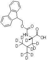 CAS 登录号：1190594-22-9, N-芴甲氧羰基-L-亮氨酸-2,3,3,4,5,5,5,5',5',5'-d<sub>10</sub>
