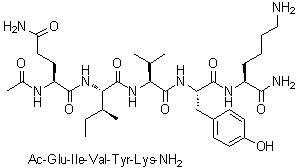 CAS # 1190970-24-1, N2-Acetyl-L-glutaminyl-L-isoleucyl-L-valyl-L-tyrosyl-L-lysinamide