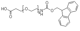 structure of CAS# 1191064-81-9, 5,8,11,14,17,20,23,26,29-九氧杂-2-氮杂三十二碳二酸 1-(9H-芴-9-基甲基)酯