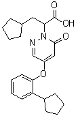 CAS # 1191454-10-0, alpha-(Cyclopentylmethyl)-4-(2-cyclopentylphenoxy)-6-oxo-1(6H)-pyridazineacetic acid