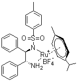 structure of CAS# 1192483-03-6, [[(1R,2R)-2-氨基-1,2-二苯基乙基](4-甲基磺酰基)亚氨基](对伞花烃)钌四氟硼酸盐