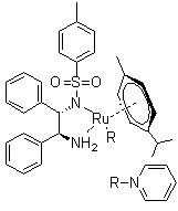 structure of CAS# 1192483-27-4, [[(1S,2S)-2-氨基-1,2-二苯基乙基](4-甲基苯磺酰基)亚氨基](对伞花烃)(吡啶)钌