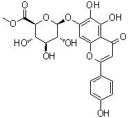 structure of CAS# 119262-68-9, 5,6-二羟基-2-(4-羟基苯基)-4-氧代-4H-1-苯并吡喃-7-基 beta-D-吡喃葡糖苷酸甲酯