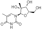 structure of CAS# 119410-84-3, 5-Methyl-2'-C-methyluridine