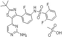 structure of CAS# 1195768-06-9, 达拉菲尼甲磺酸盐