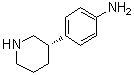 CAS # 1196713-21-9, (S)-4-(Piperidin-3-yl)aniline, 4-(3S)-3-Piperidinylbenzenamine