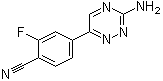 structure of CAS# 1197377-47-1, 4-(3-氨基-1,2,4-三嗪-6-基)-2-氟苯甲腈