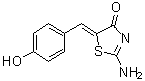 structure of CAS# 1198097-97-0, (5Z)-2-Amino-5-[(4-hydroxyphenyl)methylene]-4(5H)-thiazolone