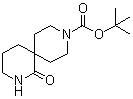 structure of CAS# 1198284-94-4, 1-Oxo-2,9-diazaspiro[5.5]undecane-9-carboxylic acid 1,1-dimethylethyl ester
