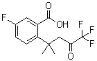 CAS # 1198785-53-3, 5-Fluoro-2-(4,4,4-trifluoro-1,1-dimethyl-3-oxobutyl)benzoic acid