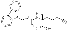 CAS # 1198791-56-8, (2R)-2-[[(9H-Fluoren-9-ylmethoxy)carbonyl]amino]-2-methyl-6-heptynoic acid