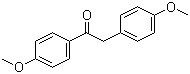 CAS # 120-44-5, 1,2-Bis(4-methoxyphenyl)ethanone, 1,2-Bis(p-methoxyphenyl)ethanone, 1,2-Di-p-anisylethanone, 4,4'-Dimethoxydeoxybenzoin, 4-Methoxybenzyl 4-methoxyphenyl ketone, 4'-Methoxy-2-(4-methoxyphenyl)acetophenone, 4'-Methoxy-2-(p-methoxyphenyl)acetophenone, Deoxy-p-anisoin, Deoxyanisoin, Desoxy-p-anisoin