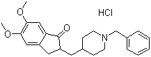 CAS # 120011-70-3, Donepezil hydrochloride, 2,3-Dihydro-5,6-dimethoxy-2-[[1-(phenylmethyl)-4-piperidinyl]methyl]-1H-inden-1-one hydrochloride