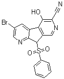 CAS # 1200130-75-1, 3-Bromo-5-hydroxy-9-(phenylsulfonyl)-9H-pyrrolo[2,3-b:5,4-c']dipyridine-6-carbonitrile