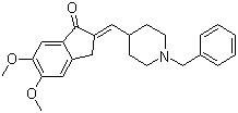 structure of CAS# 120014-07-5, 1-Benzyl-4-(5,6-dimethoxy-1-oxoindan-2-ylindenemethyl)piperidine