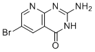structure of CAS# 120040-42-8, 2-氨基-6-溴吡啶并[2,3-d]嘧啶-4(3H)-酮