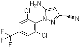 structure of CAS# 120068-79-3, 5-氨基-3-氰基-1-(2,6-二氯-4-三氟甲基苯基)吡唑