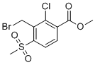 structure of CAS# 120100-44-9, 甲基3-溴甲基-2-氯-4-甲基磺酰基苯甲酸酯