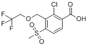 structure of CAS# 120100-77-8, 2-氯-4-(甲基磺酰基)-3-[(2,2,2-三氟乙氧基)甲基]苯甲酸