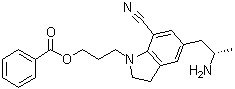 CAS 登录号：1201180-97-3, 5-[(2S)-2-氨基丙基]-1-[3-(苯甲酰氧基)丙基]-2,3-二氢-1H-吲哚-7-甲腈