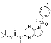 structure of CAS# 1201187-44-1, N-[5-[(4-甲基苯基)磺酰基]-5H-吡咯并[2,3-b]吡嗪-2-基]氨基甲酸叔丁酯