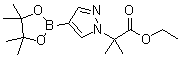 structure of CAS# 1201657-32-0, alpha,alpha-Dimethyl-4-(4,4,5,5-tetramethyl-1,3,2-dioxaborolan-2-yl)-1H-pyrazole-1-acetic acid ethyl ester