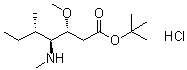 structure of CAS# 120205-48-3, (3R,4S,5S)-3-Methoxy-5-methyl-4-(methylamino)heptanoic acid 1,1-dimethylethyl ester hydrochloride