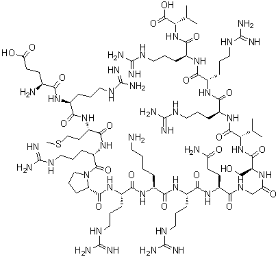 CAS # 120253-69-2, L-alpha-Glutamyl-L-arginyl-L-methionyl-L-arginyl-L-prolyl-L-arginyl-L-lysyl-L-arginyl-L-glutaminylglycyl-L-seryl-L-valyl-L-arginyl-L-arginyl-L-arginyl-L-valine