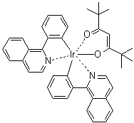 CAS 登录号：1202867-58-0, 二[2-(1-异喹啉基)苯基](2,2,6,6-四甲基-3,5-庚二酮)铱