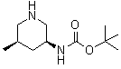 structure of CAS# 1203651-07-3, N-[(3S,5R)-5-Methyl-3-piperidinyl]carbamic acid 1,1-dimethylethyl ester
