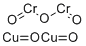 Copper chromite molecular structure (CAS 12053-18-8)