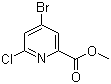 structure of CAS# 1206249-86-6, 4-溴-6-氯吡啶-2-羧酸甲酯