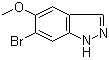 structure of CAS# 1206800-17-0, 6-溴-5-甲氧基-1H-吲唑