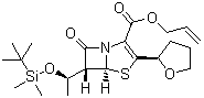 structure of CAS# 120705-67-1, 6-(1'-叔丁基二甲基硅氧乙基)-3-(2''-四氢呋喃基)-7-氧代-4-硫-1-氮杂双环[3.2.0]庚-2-烯-2-羧酸烯丙酯