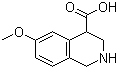 structure of CAS# 1207175-96-9, 1,2,3,4-Tetrahydro-6-methoxy-4-isoquinolinecarboxylic acid