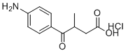 structure of CAS# 120757-13-3, 4-(4-氨基苯基)-3-甲基-4-氧代丁酸盐酸盐