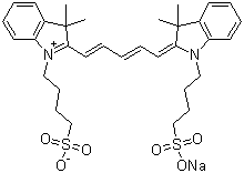 CAS 登录号：120768-44-7, 2-[5-[3,3-二甲基-1-(4-磺酸基丁基)-1,3-二氢吲哚-2-亚基]-1,3-戊二烯基]-3,3-二甲基-1-(4-磺酸基丁基)-3H-吲哚鎓内盐钠盐