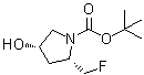 CAS 登录号：1207853-00-6, (2S,4S)-2-(氟甲基)-4-羟基-1-吡咯烷羧酸叔丁酯