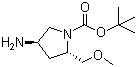 structure of CAS# 1207853-53-9, (2S,4R)-4-氨基-2-(甲氧基甲基)-1-吡咯烷甲酸叔丁酯