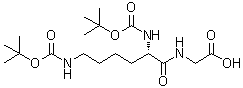 structure of CAS# 120893-72-3, N2,N6-二[叔丁氧羰基]-L-赖氨酰甘氨酸