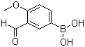structure of CAS# 121124-97-8, 3-Formyl-4-methoxyphenylboronic acid