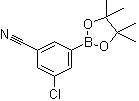 structure of CAS# 1212021-11-8, 3-氯-5-氰基苯硼酸频哪醇酯